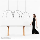 Axyaa Modern Spot Chandelier: Designer Arch Hanging Lamps for Restaurant Living Room Bedroom