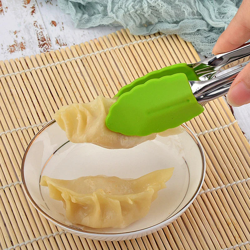 Axyaa Silicone Head Food Tongs with Stainless Steel Handle