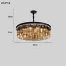 Axyaa Smokey Grey Glass Crystal Chandelier E14 for Home Decor Lighting