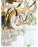 Luxury Axyaa Crystal Chandelier: Elegant LED Pendant for Living Room Decor