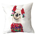 Axyaa Alpaca and Cactus Pattern Pillowcase for Home Sofa Decoration