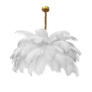 Purple Feather Chandelier Ceiling Lamp by Axyaa for Modern Living Room Bedroom Decor