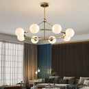 Axyaa Nordic Glass Chandelier Modern Lighting Fixture for Home Decor