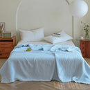 Axyaa Pure Cotton Gauze Throw Blanket, Air Condition Comforter, Solid Jacquard Bed Cover