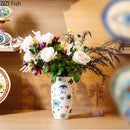 Axyaa Mysterious Eye Pattern Ceramic Vase for Flower Arrangement and Room Decor