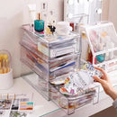 Axyaa Stackable Transparent Makeup Storage Box with Pull-out Design