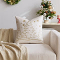 Axyaa Nordic Snowflake Embroidered Pillowcase Cojines 45x45cm