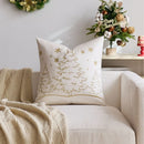 Axyaa Nordic Snowflake Embroidered Pillowcase Cojines 45x45cm