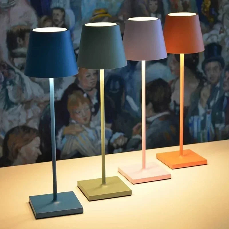 Axyaa Nordic LED Desk Lamp with USB Charging - Touch Control Night Light