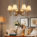 Axyaa Double-Layer Fabric Pendant Light for Living Room and Bedroom
