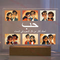 Axyaa Personalized 3D Acrylic Lamp for Mom Dad Love Family Birthday Gift