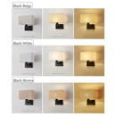 Axyaa Modern Wall Sconce with USB Quick Charger and Switch, 3 Color Lampshade