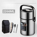 Axyaa Stainless Steel Insulated Lunch Box for Students - Multi-layer Lifting Pot
