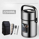Axyaa Stainless Steel Insulated Lunch Box for Students - Multi-layer Lifting Pot