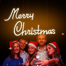 Merry Christmas Neon Sign Wall Art by Axyaa - Perfect Home Bar Decor
