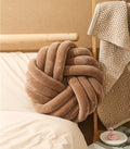 Axyaa Velvet Knot Pillow Large Round Decorative for Home Couch Office