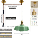 Axyaa Adjustable Glass Pendant Light with E27 Base for Living Room Bedroom Kitchen