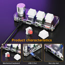 Axyaa RGB Program Macro Mechanical Keyboard with 3 Keys 1 Knob, Gaming & Photoshop Keypad