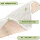 Axyaa White Memory Foam Non-Slip Bath Mat - Soft & Absorbent Rug