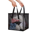 Axyaa Double-Layer Mesh Laundry Basket with Handles for Travel, Dorm & Home