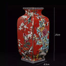 Axyaa Antique Enamel Square Bottle - Jingdezhen Handicraft Home Decor