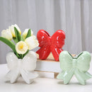 Ceramic Bowknot Vase for Flower Arrangement by Axyaa