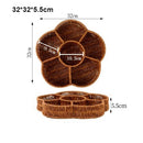 Axyaa Woven Rattan Storage Tray - 10 Styles Square Basket for Snacks, Bread & Food