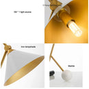 Luxury Nordic Marble Desk Lamp by Axyaa - Designer Horn Study Light with Black Lampshade