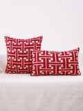 Axyaa Modern Embroidery Detail Cushion Cover, Home Decor Throw Pillow Case