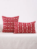 Axyaa Modern Embroidery Detail Cushion Cover, Home Decor Throw Pillow Case
