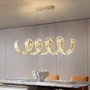 Axyaa Modern Luxury LED Spiral Crystal Chandelier for Dining Room