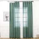 Axyaa Solid Blue Green Sheer Curtain for Stylish Living Room Decor