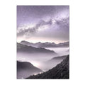 Violet Dream Lake Bridge Bloom Canvas Wall Art by Axyaa