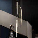 Axyaa Modern Ring Stairs Pendant Light Chandeliers for Living Room Dining Room Lighting