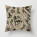 Axyaa Black Grey Skull Face Pillowcase for Halloween Living Room Decor