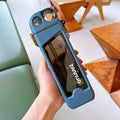 Axyaa Square Double Layer Plastic Water Bottle with Straw