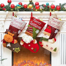 Axyaa Christmas Gift Socks Snowman Deer Santa Pattern Large Capacity Candy Bags