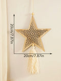 Ramadan Wooden Moon & Star Ornaments by Axyaa - Eid Decor & Ramadan Gift