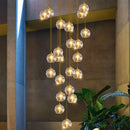 Axyaa Crystal Chandelier Stair Pendant Living Room Lights Interior Lighting