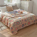 Axyaa Cotton Muslin Bedspread: Breathable Adult & Kids Jacquard Throw Blanket