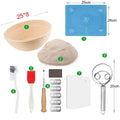 Axyaa Bread Banneton Proofing Basket Set: Oval & Round Sourdough Baskets for Baking Fermentation