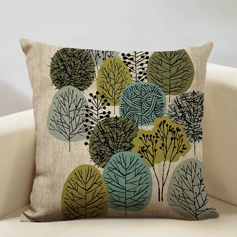 Nordic Style Cotton Tree Of Love Throw Pillow Cover 45x45CM Square Axyaa Brand