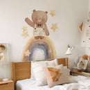 Boho Rainbow Bear Nursery Wall Decals by Axyaa