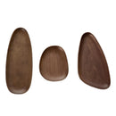 Axyaa Black Walnut Wood Tray: Japanese Style Dessert & Coffee Saucer