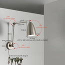 Axyaa Swing Arm LED Wall Light - Nordic Minimalism Bedroom Living Room Lampara Pared