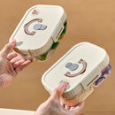 Axyaa Clear Compartment Lunch Box for Kids - Microwave Safe & Portable