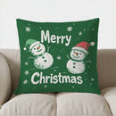 Axyaa Christmas Gift Pillow Cover - Merry & Bright Pattern for Sofa, Bedroom, Car