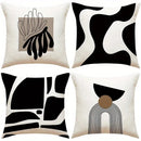 Geometric Line Pillowcase: Modern Nordic Style Home Decor by Axyaa