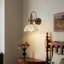 Axyaa Old Copper Retro Wall Light with Clear Glass Shade for Home and Hotel
