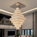 Axyaa Crystal Chandelier Stair Pendant Lamp Living Room Interior Lighting